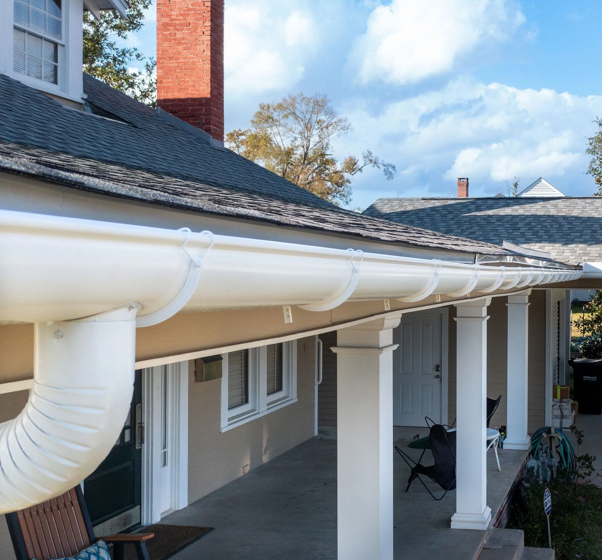 Seamless Gutters in Denham Springs, LA and Surrounding Areas | Roofs Restored project completed by Roofs Restored in South Louisiana
