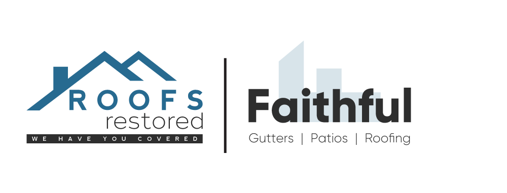Roofs Restored and Faithful Gutters Logo